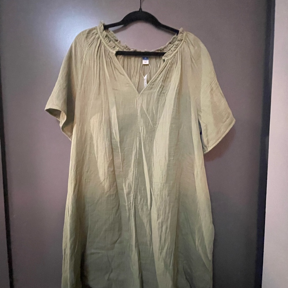 Old Navy army green Relaxed Ribbed Tunic
